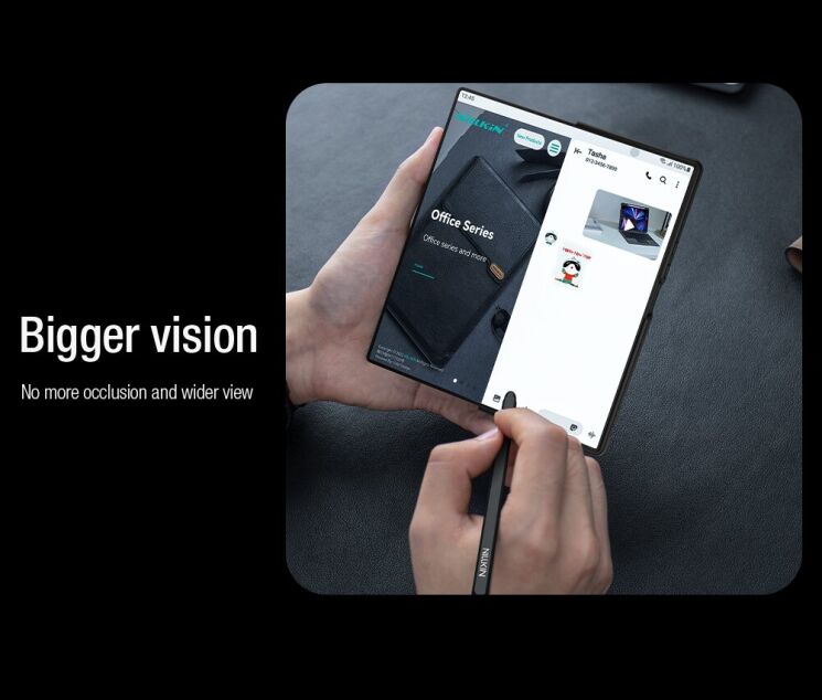 Чохол-книжка NILLKIN Qin Pro Series (FF) для Samsung Galaxy Fold 7 - Brown: фото 14 з 21