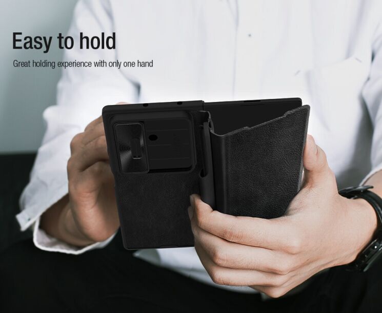 Чохол-книжка NILLKIN Qin Pro Series (FF) для Samsung Galaxy Fold 7 - Brown: фото 11 з 21