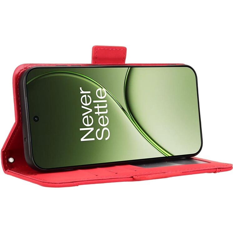 Чехол-книжка с карманами Deexe Wallet Stand для OnePlus 15T - Red: фото 6 из 15