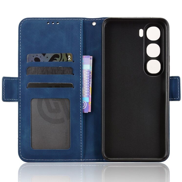 Чохол-книжка з кишеньками Deexe Wallet Stand для Realme C100i - Blue: фото 4 з 15
