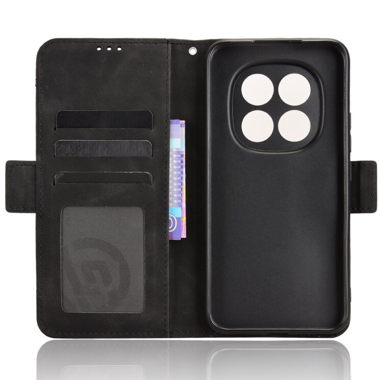 Чехол-книжка с карманами Deexe Wallet Stand для Xiaomi Redmi Note 15 Pro Plus / Poco M8 Pro 5G - Black: фото 4 из 17