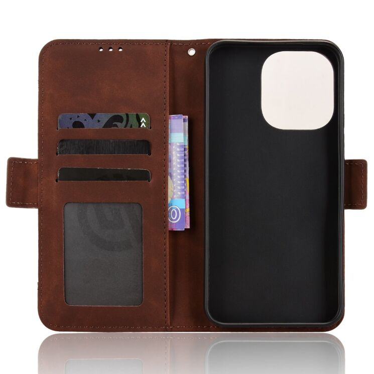 Чехол-книжка с карманами Deexe Wallet Stand для Xiaomi Redmi Note 17 Pro - Brown (429505Z) Чехол-книжка с карманами Deexe Wallet Stand для Xiaomi Redmi Note 17 Pro - Brown: фото 4 из 17