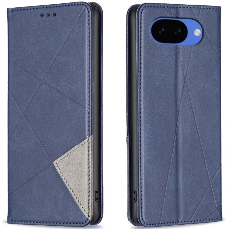 Чехол-книжка с карманами UniCase Geometric Pattern для Google Pixel 10a - Blue: фото 1 из 10