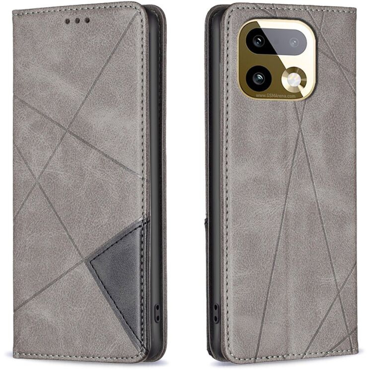Чохол-книжка з кишеньками UniCase Geometric Pattern для Realme 16 Pro - Grey (428017H) Чохол-книжка з кишеньками UniCase Geometric Pattern для Realme 16 Pro - Grey: фото 1 з 12