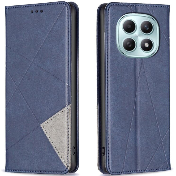 Чехол-книжка с карманами UniCase Geometric Pattern для Xiaomi Redmi Note 15 Pro 5G - Blue: фото 1 из 10