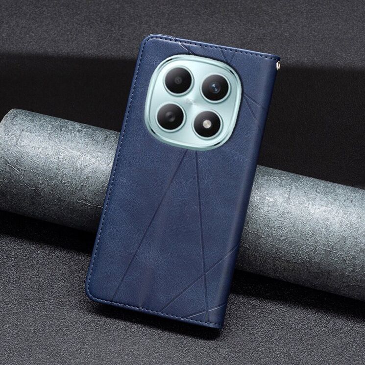 Чехол-книжка с карманами UniCase Geometric Pattern для Xiaomi Redmi Note 15 Pro 5G - Blue: фото 6 из 10