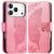Чохол-книжка з малюнком UniCase Butterfly Pattern для iPhone 18 Pro / 17 Pro - Pink: фото 1 з 9