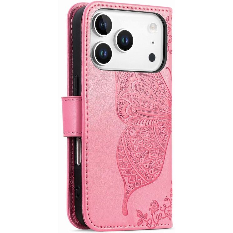 Чохол-книжка з малюнком UniCase Butterfly Pattern для iPhone 18 Pro / 17 Pro - Pink: фото 6 з 9