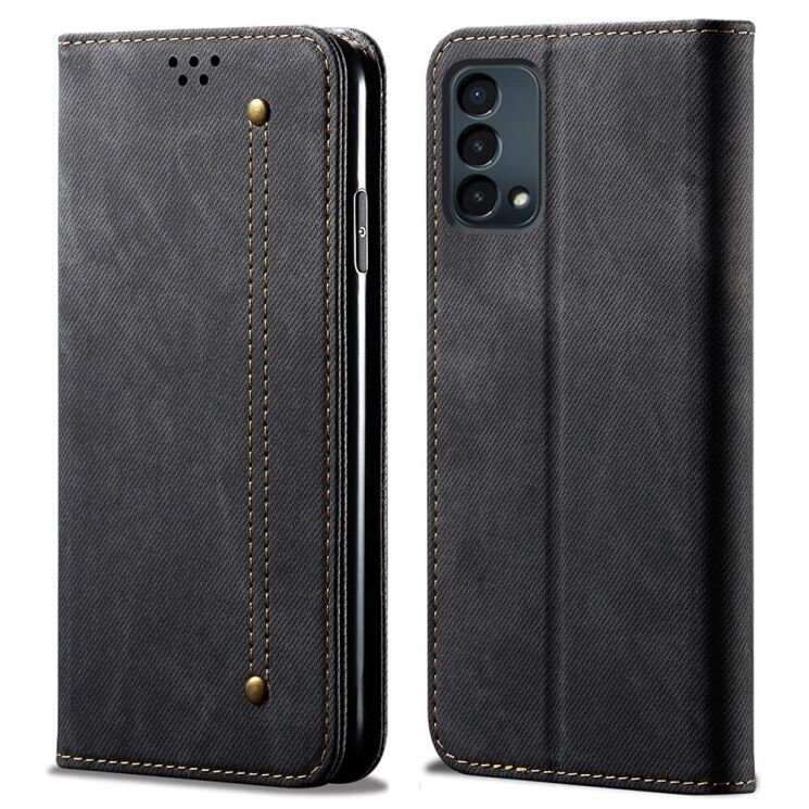 Чехол-книжка UniCase Jeans Wallet для OnePlus Nord N200 - Black: фото 2 из 13