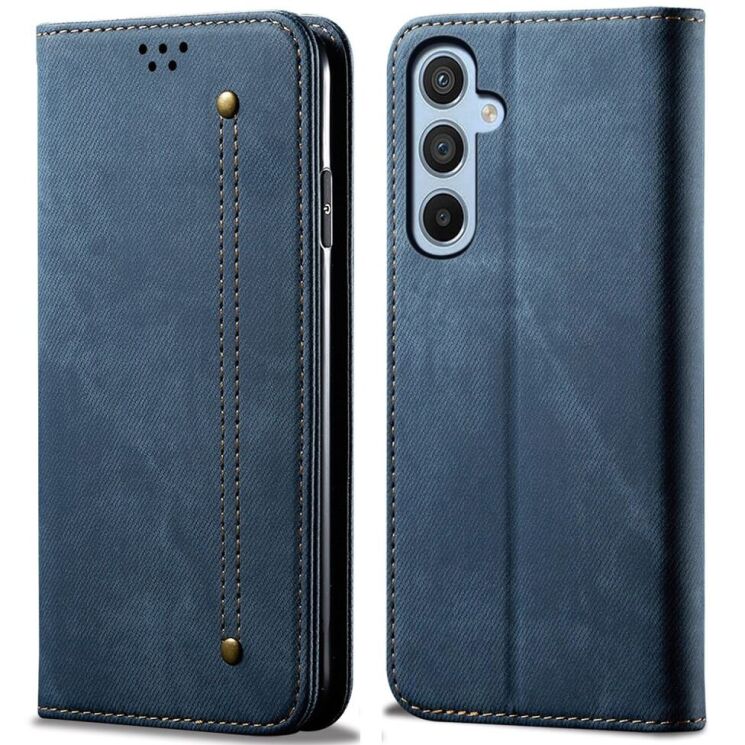 Чехол-книжка UniCase Jeans Wallet для Samsung Galaxy S24 FE (S721) - Blue: фото 1 из 6