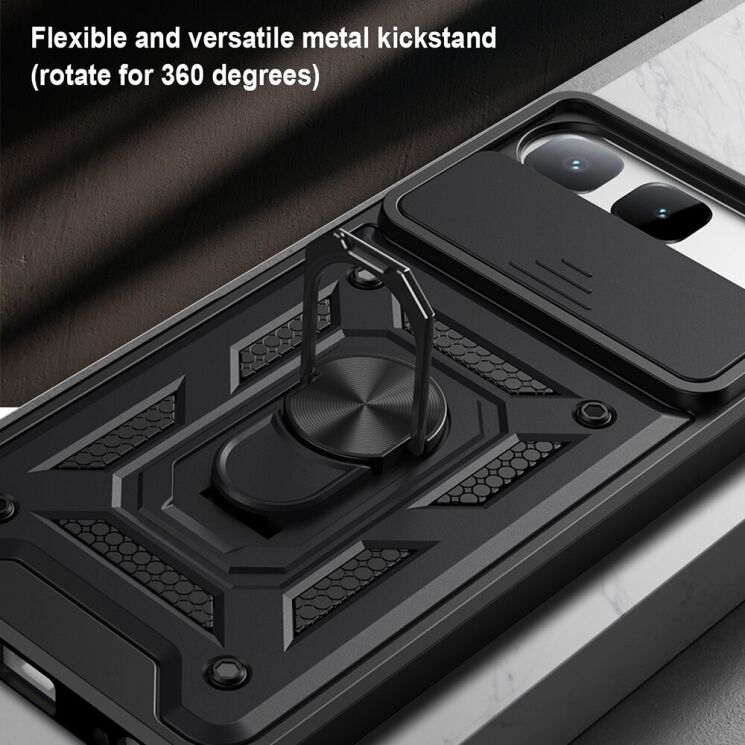 Чохол із захистом камери Deexe Armor Shield для Infinix Hot 60i - Black: фото 8 з 9