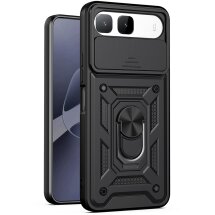 Чехол с защитой камеры Deexe Armor Shield для Infinix Hot 60i - Black: фото 1 из 9
