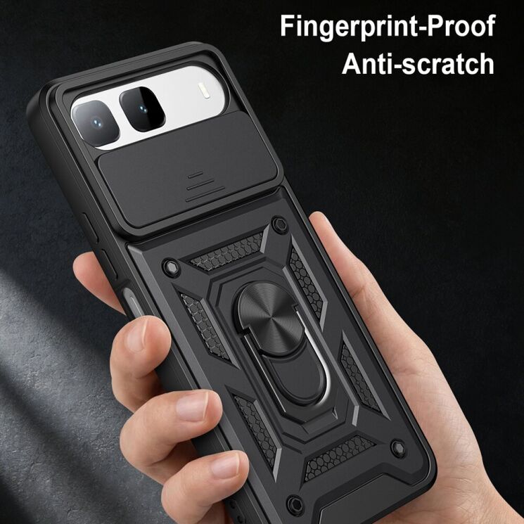 Чохол із захистом камери Deexe Armor Shield для Infinix Hot 60i - Black: фото 7 з 9