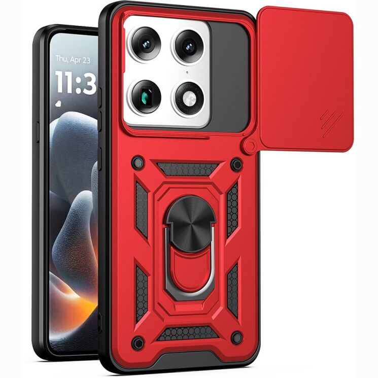 Чохол із захистом камери Deexe Armor Shield для Motorola Signature - Red: фото 1 з 9