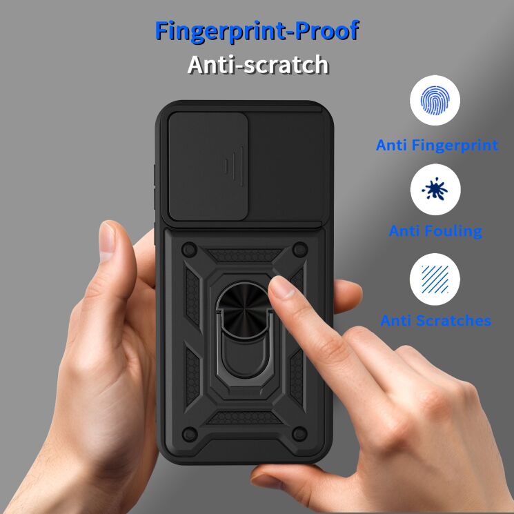 Чехол с защитой камеры Deexe Armor Shield для OnePlus Nord CE6 - Black (391605B) Чехол с защитой камеры Deexe Armor Shield для OnePlus Nord CE6 - Black: фото 4 из 9