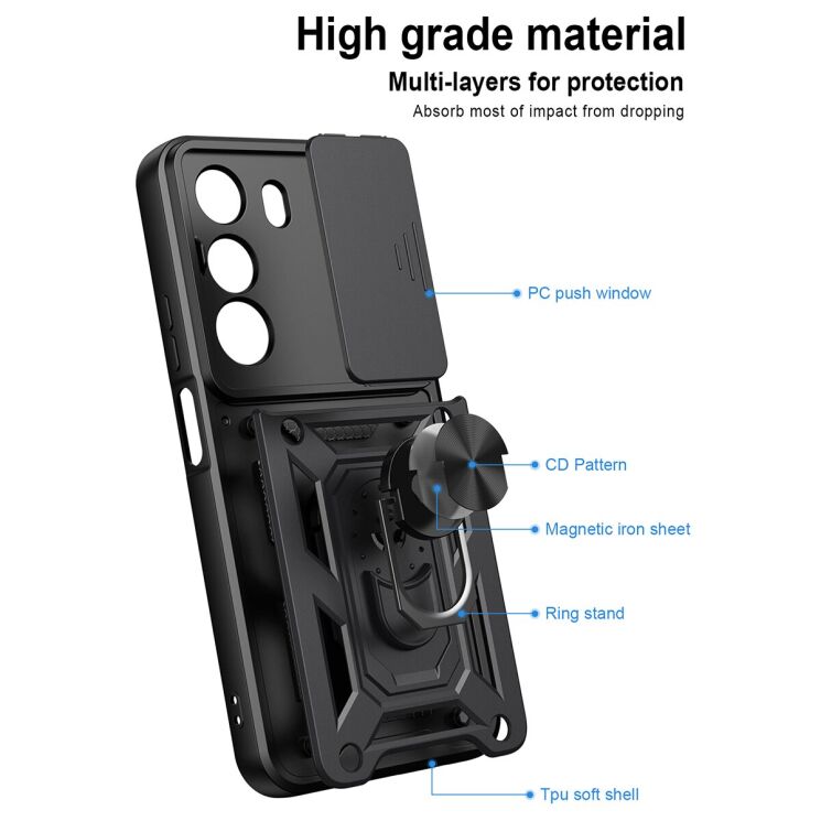 Чохол із захистом камери Deexe Armor Shield для Realme C100i / C100x - Silver: фото 8 з 10