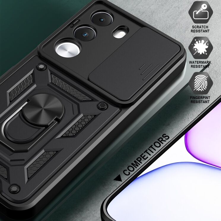 Чохол із захистом камери Deexe Armor Shield для Realme C100i / C100x - Silver: фото 4 з 10