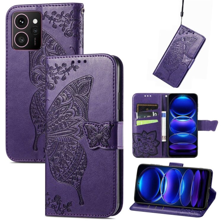 Чехол UniCase Butterfly Pattern для HMD Skyline - Dark Purple: фото 4 из 10