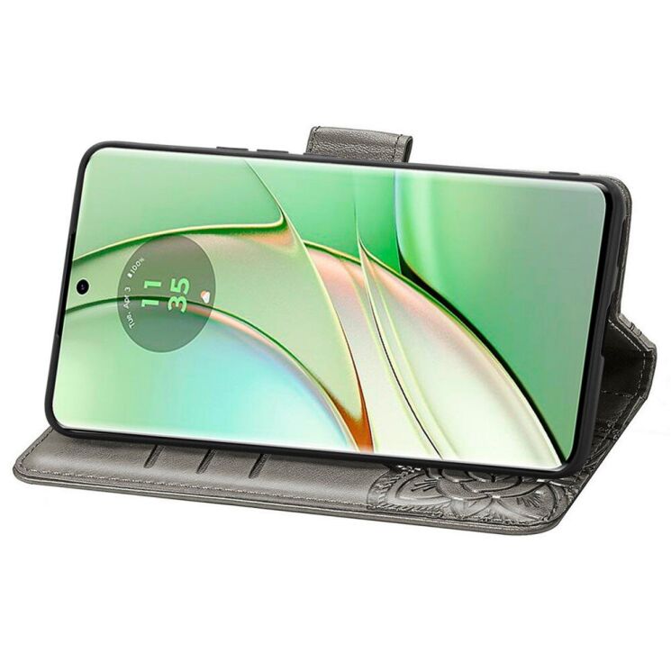 Чохол UniCase Butterfly Pattern для Motorola Moto G75 - Grey: фото 3 з 10
