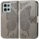 Чохол UniCase Butterfly Pattern для Motorola Moto G75 - Grey (367821H). Фото 1 з 10