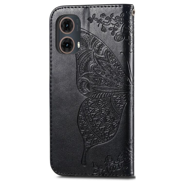 Чехол UniCase Butterfly Pattern для Motorola Moto G85 - Black: фото 5 из 6