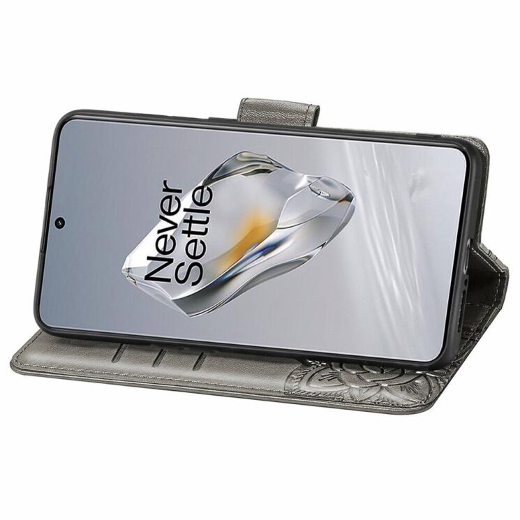 Чехол UniCase Butterfly Pattern для OnePlus 12 - Grey: фото 3 из 8