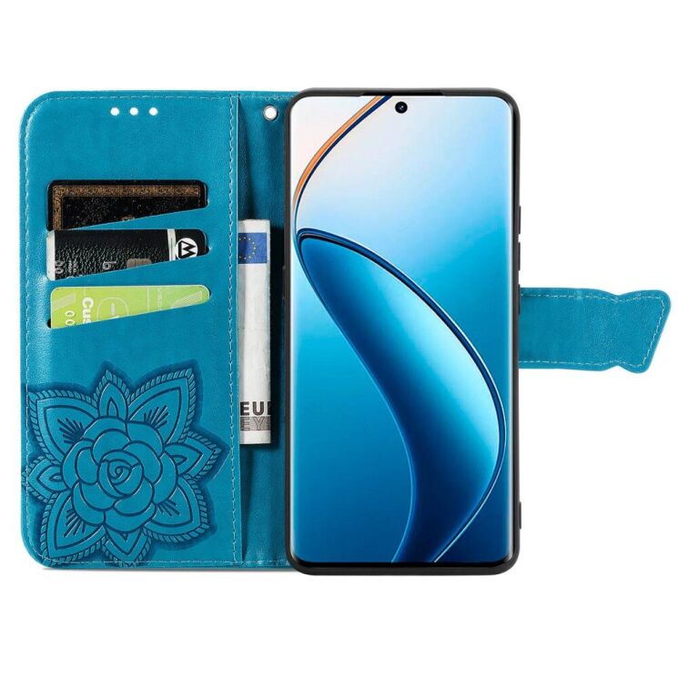 Чохол UniCase Butterfly Pattern для Realme 12 Pro / 12 Pro+ - Blue: фото 2 з 8