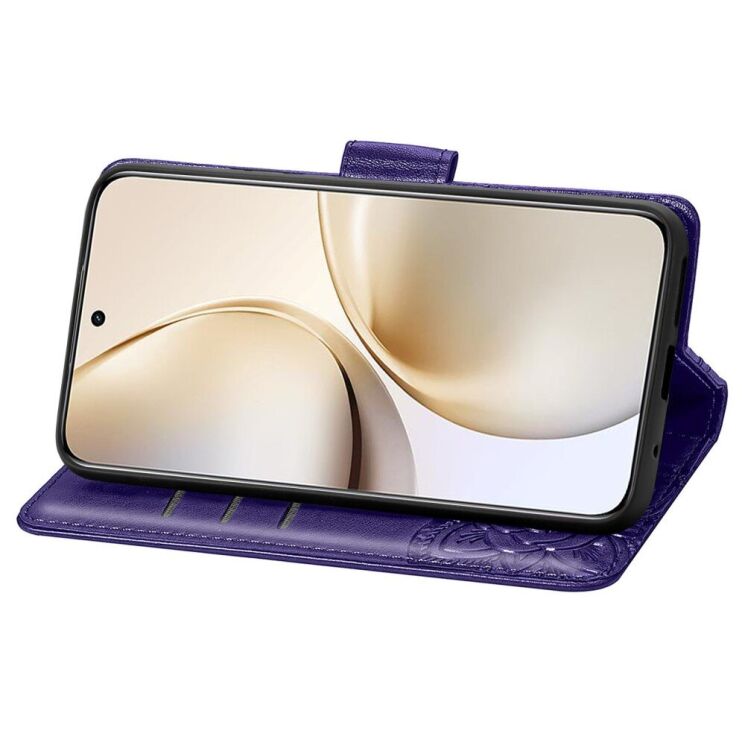 Чехол UniCase Butterfly Pattern для Realme 14 Pro Plus - Dark Purple: фото 4 из 9