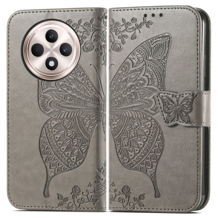 Чехол UniCase Butterfly Pattern для TECNO Spark 30C - Grey: фото 1 из 10