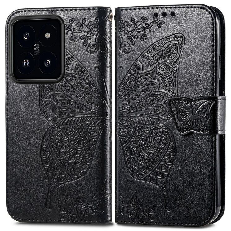 Чехол UniCase Butterfly Pattern для Xiaomi 14T - Black: фото 1 из 5