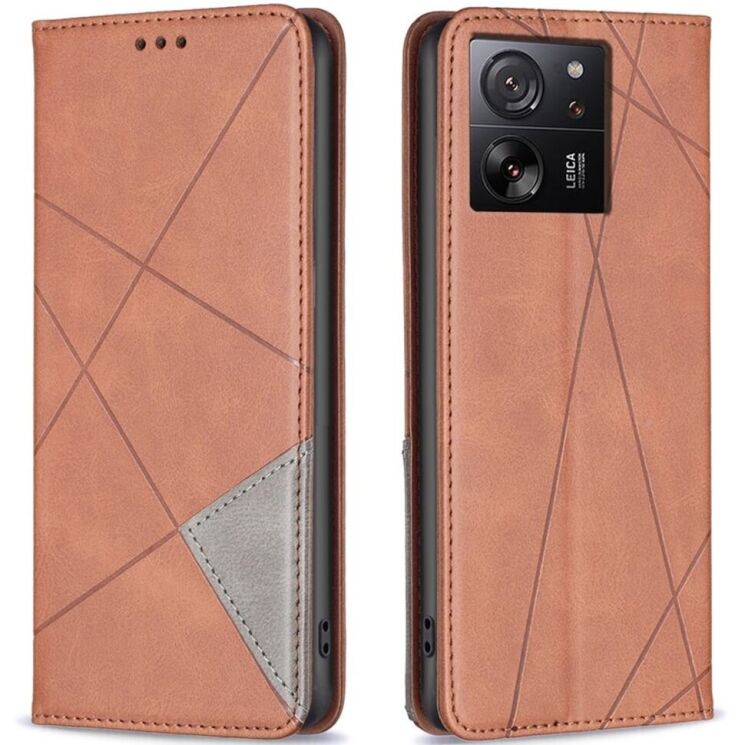 Чехол UniCase Geometric Pattern для Xiaomi 13T / 13T Pro - Brown: фото 1 из 7