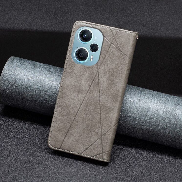 Чехол UniCase Geometric Pattern для Xiaomi Poco F5 / Redmi Note 12 Turbo - Grey: фото 4 из 9