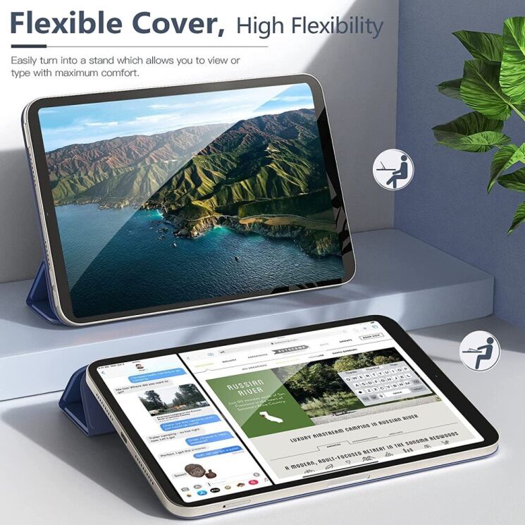 Чехол UniCase Magnetic Slim для Apple iPad mini 6 / 7 (2021/2024) - Black: фото 6 из 7