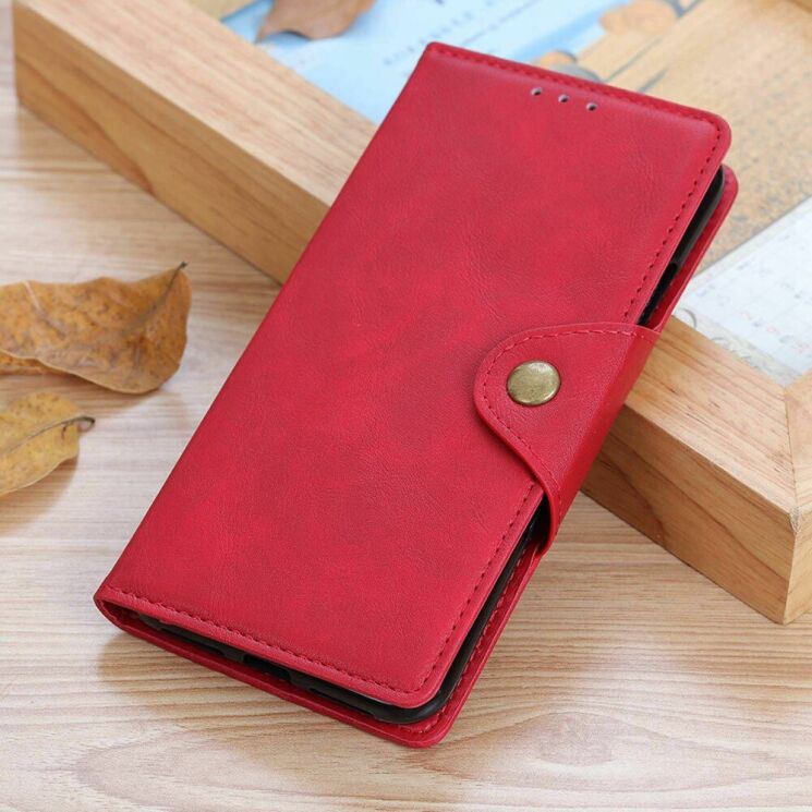 Чехол UniCase Vintage Wallet для Motorola Moto E22 - Red: фото 5 из 8
