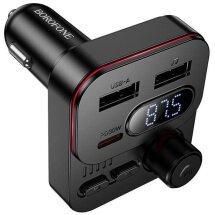 FM модулятор BOROFONE BC61 45W (2USB + Type-C) - Black: фото 1 из 8