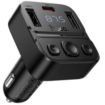 FM модулятор Hoco E87 Delta 35W (Type-C + 2USB) - Black: фото 1 из 9