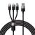Кабель Baseus StarSpeed 3-in-1USB to MicroUSB+Lightning+Type-C (3.5A, 1.2m) CAXS000001 - Black: фото 1 з 18