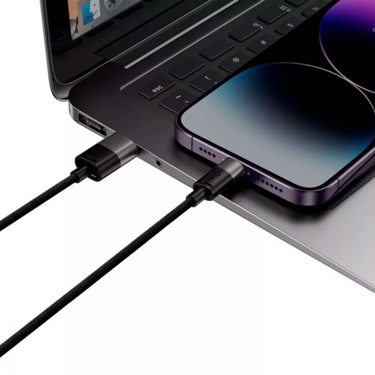 Кабель Baseus StarSpeed 3-in-1USB to MicroUSB+Lightning+Type-C (3.5A, 1.2m) CAXS000001 - Black: фото 5 з 18