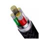 Кабель Baseus StarSpeed 3-in-1USB to MicroUSB+Lightning+Type-C (3.5A, 1.2m) CAXS000001 - Black (896283B). Фото 4 з 18
