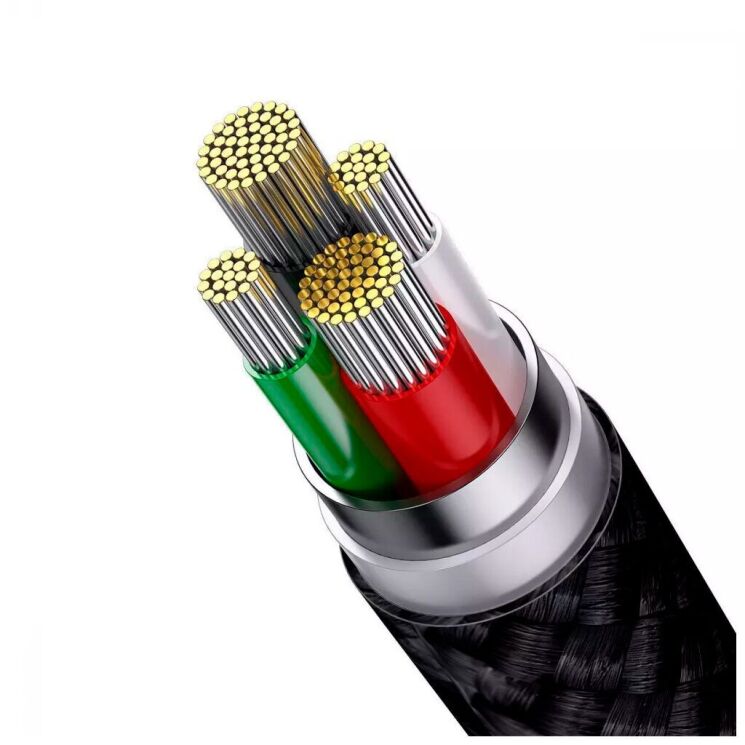 Кабель Baseus StarSpeed 3-in-1USB to MicroUSB+Lightning+Type-C (3.5A, 1.2m) CAXS000001 - Black: фото 4 з 18