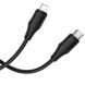 Кабель Hoco X124 Type-C to Lightning (27W, 3A, 1m) - Black (896466B). Фото 2 з 7