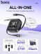 Кабель з комплектом адаптерів Hoco U140 Retractable - Black (896423B). Фото 5 з 14