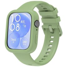Комплект (чохол і ремінець) Deexe Silicone Set для Huawei Watch Fit 3 - Green: фото 1 з 9