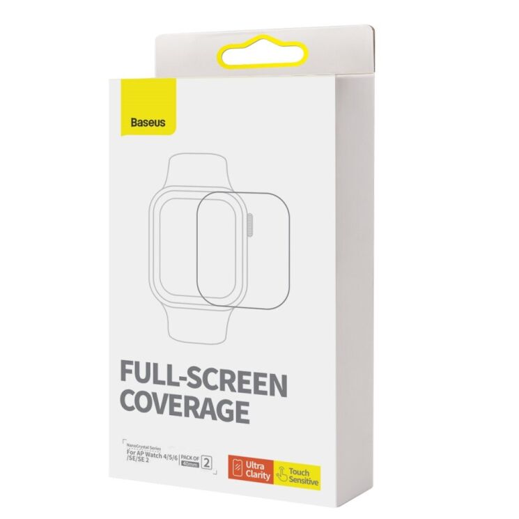 Комплект защитных пленок BASEUS Full-Screen Coverage для Apple Watch 41 mm (7 / 8 / 9 Series): фото 2 из 10