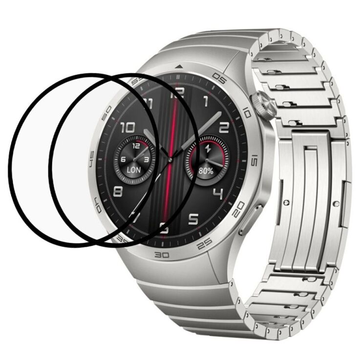 Комплект защитных пленок Deexe Protector Film для Huawei Watch GT 4 (46mm) - Black: фото 1 из 6