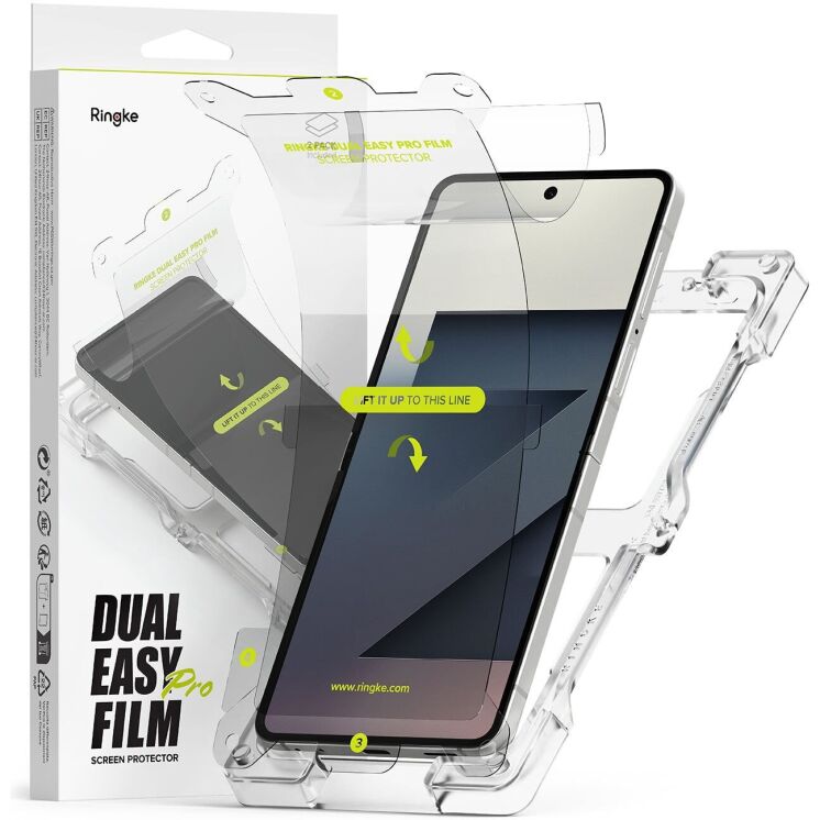 Комплект защитных пленок Ringke Dual Easy Pro для Samsung Galaxy Flip 7 (8800293855880): фото 1 из 20