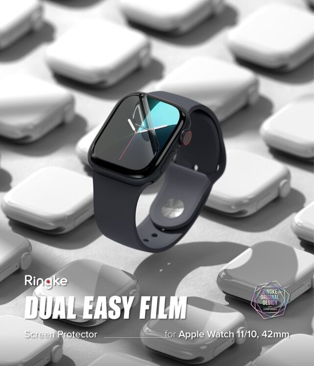 Комплект защитных пленок Ringke Dual Easy Pro Film для Apple Watch 10 / 11 42 mm (8800293851622) (371863) Комплект защитных пленок Ringke Dual Easy Pro Film для Apple Watch 10 / 11 42 mm (8800293851622): фото 2 из 15