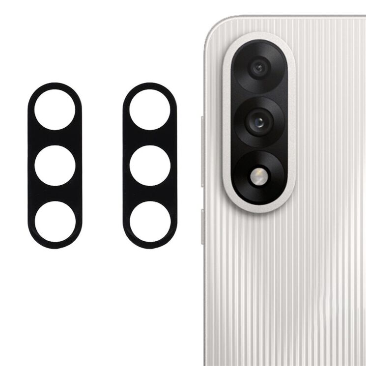 Комплект захисного скла на задню камеру Deexe Black Lens Protector для OnePlus Nord 5 / Ace 5 Ultra - Black: фото 1 з 5