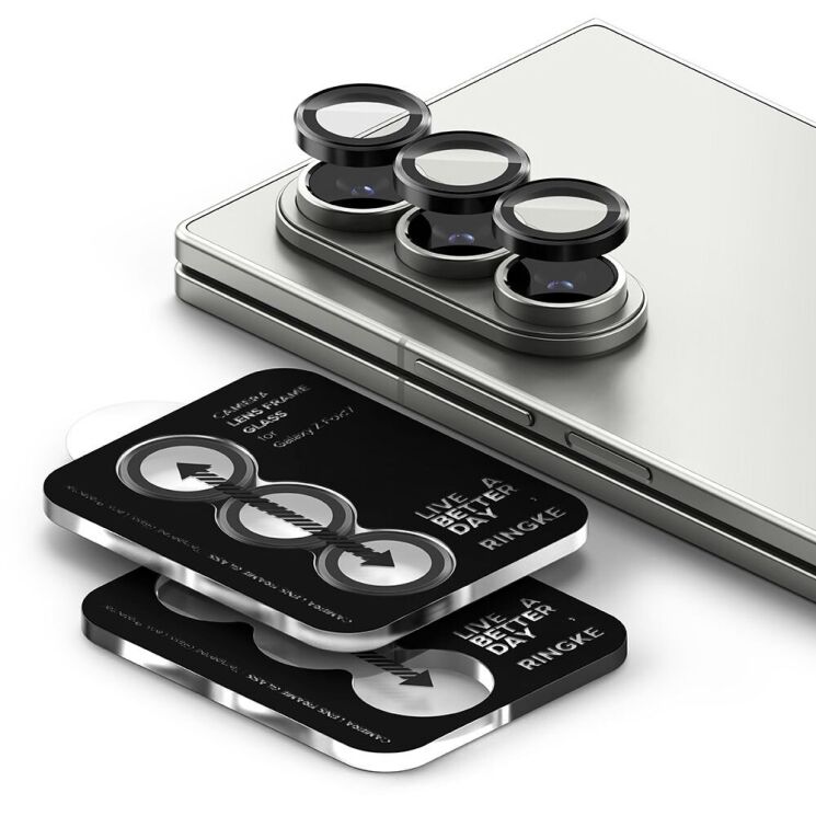 Комплект защитных стекол Ringke Camera Lens Frame Glass для Samsung Galaxy Fold 7 (8800293855484) - Black: фото 3 из 18