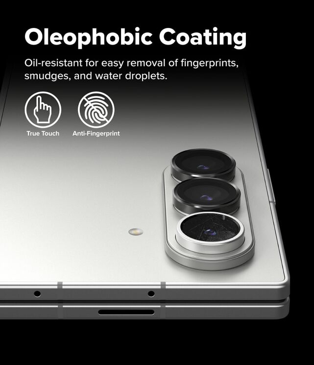 Комплект защитных стекол Ringke Camera Lens Frame Glass для Samsung Galaxy Fold 7 (8800293855484) - Black: фото 12 из 18